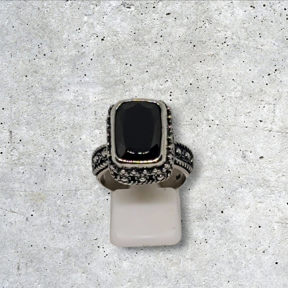 NWT Bali Legacy Elite Shungite Solitaire Ring in Sterling Silver Size 9 - Picture 6 of 12